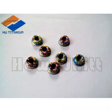 rainbow Gr5 Titanium flange nuts